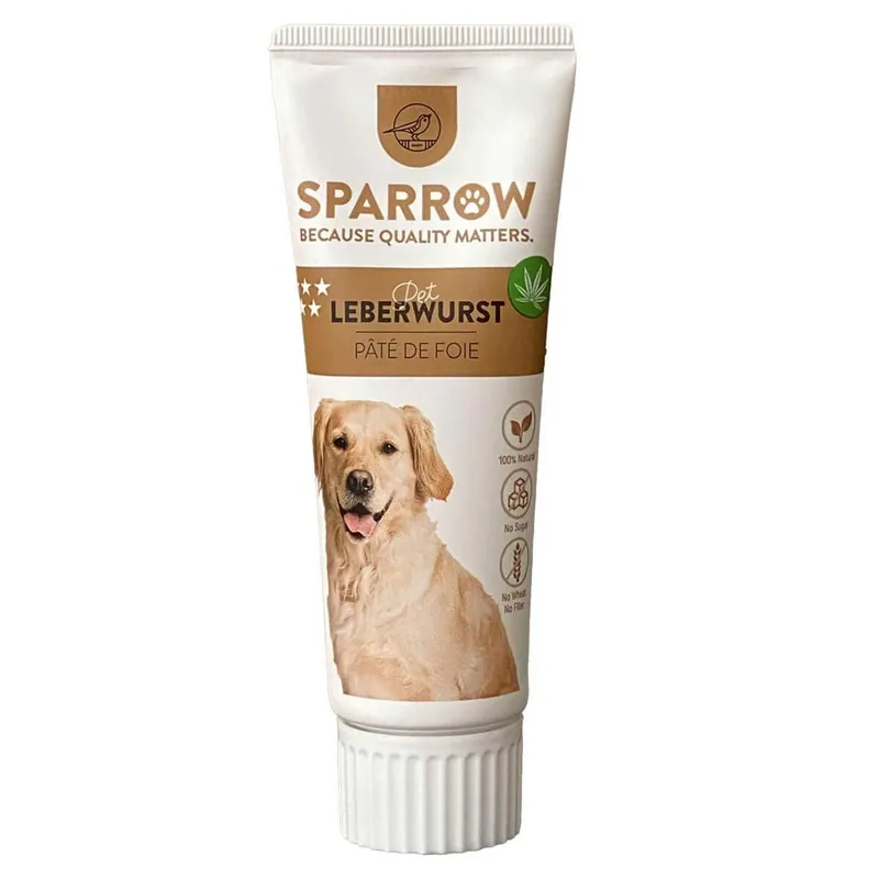Bestpreis SPARROW Pet Leberwurst mit CBD für Hunde 75 g